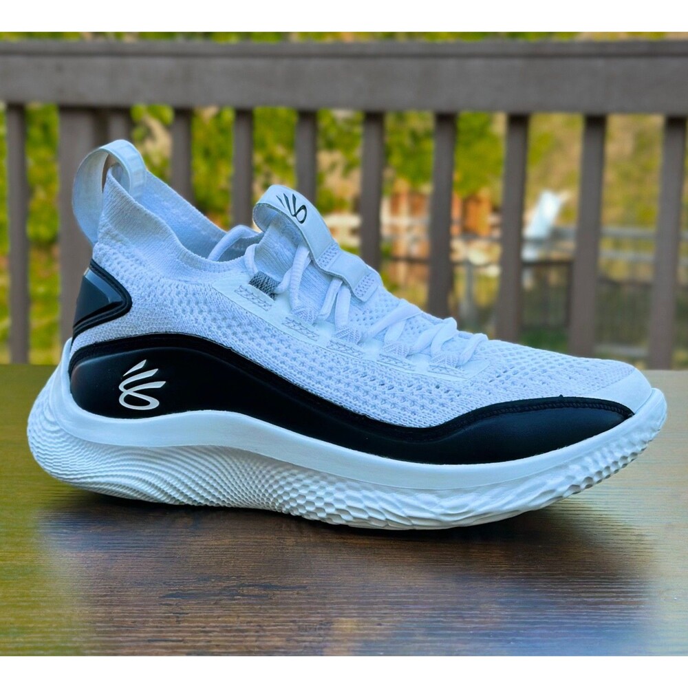 Under Armour Curry Flow White Black Basketball Shoes Youth 6Y EU 38.5 Athletic - Picture 2 of 16